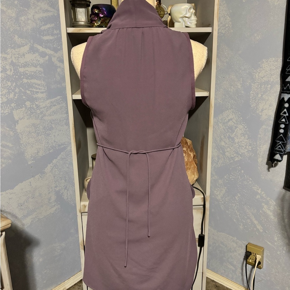Wilfred purple faux wrap Mini Dress pockets xxs - Picture 10 of 15